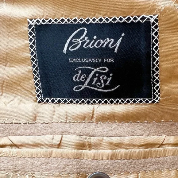 Brioni Lucca Tan Camelhair Blazer46 LONG